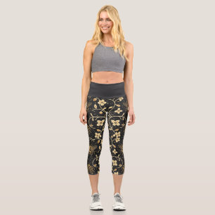 Leggings Capri Abeja Floral Miel