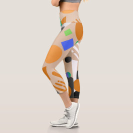 Leggings Capri Abreviado clásico, contemporáneo, beige y marrón