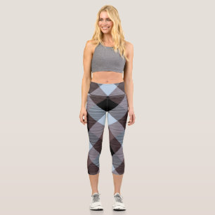 Leggings Capri Abstracción geométrica cuadrada 8