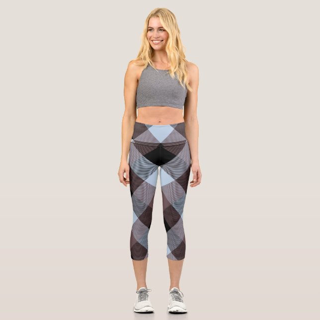 Leggings Capri Abstracción geométrica cuadrada 8 (Anverso)
