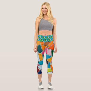Leggings Capri Abstract Mosaic