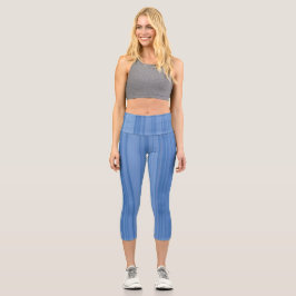 Leggings Capri Abstract Symphony in Blue 3