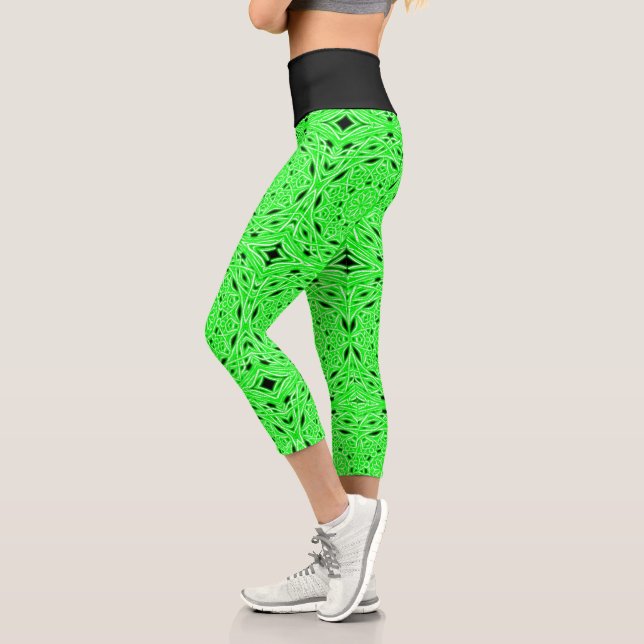 Leggings Capri Aclaramiento verde (Izquierda)