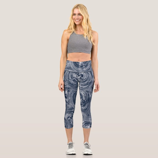 Leggings Capri Acróbalo azul oscuro y bonito (Anverso)