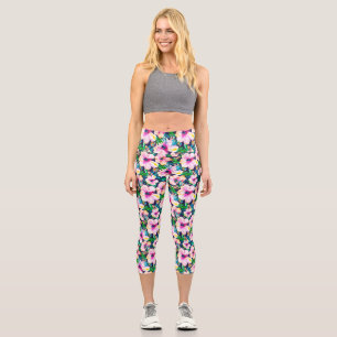 Leggings Capri Acuarela de Wanderer Floral tropical