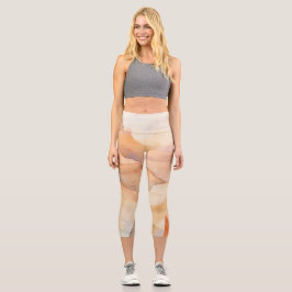 Leggings Capri Acuarela del cañón del desierto