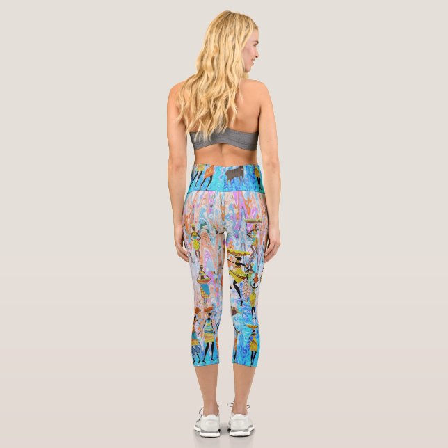Leggings Capri African Village (Reverso)