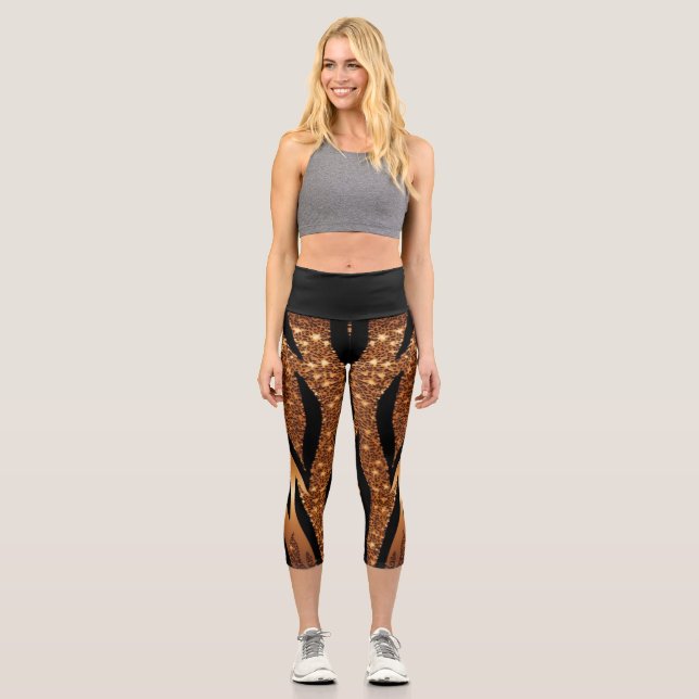 Leggings Capri Agate Purpurina Tiger (Anverso)