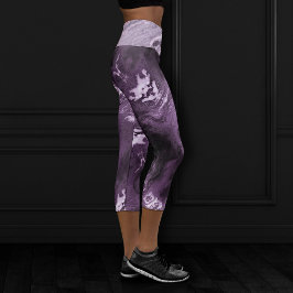 Leggings Capri Agato morado cristalizado | Moody Marcado Stone