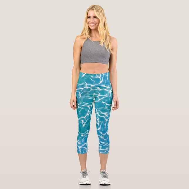 Leggings Capri Agua del Mar Azul (Anverso)