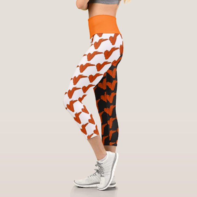 Leggings Capri Ala De Pollo Alta Desquiciada Yoga Capris (Izquierda)