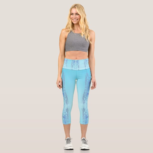 Leggings Capri Alas plateadas (Anverso)