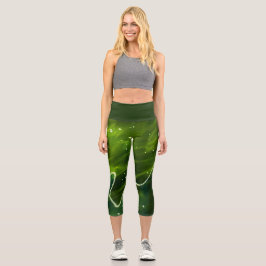 Leggings Capri Algas verdes y clepnm de agua