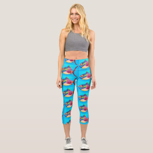 Leggings Capri Algo de piadosa diversión en las piernas de Capri