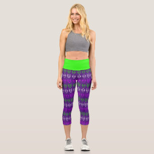 Leggings Capri Alien Faces Trio