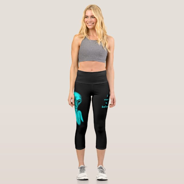 Leggings Capri Alien, quiero creer (Anverso)