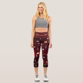 Leggings Capri Alimentos Delight Cranberry Lights