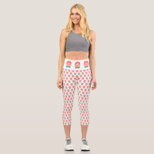 Leggings Capri Almohada de tirar con cara de payaso pixelada lind