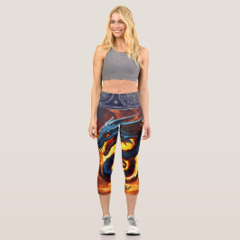 Leggings Capri Alturas serpentinas: Dragon Tattoo Capris