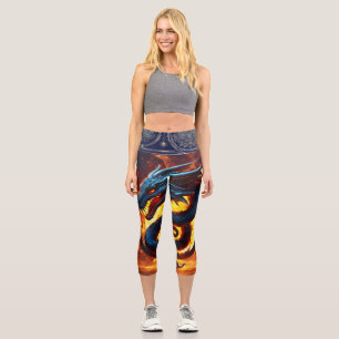 Leggings Capri Alturas serpentinas: Dragon Tattoo Capris