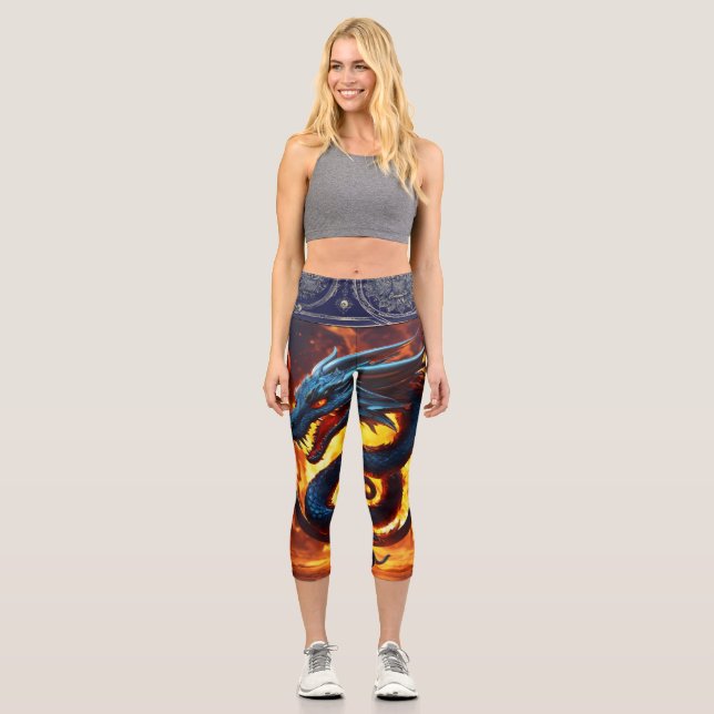 Leggings Capri Alturas serpentinas: Dragon Tattoo Capris (Anverso)