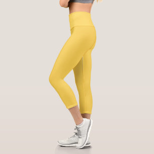 Leggings Capri Amarillo Mostaza para Todos los Día