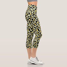 Leggings Capri Amarillo negro verde leopardo