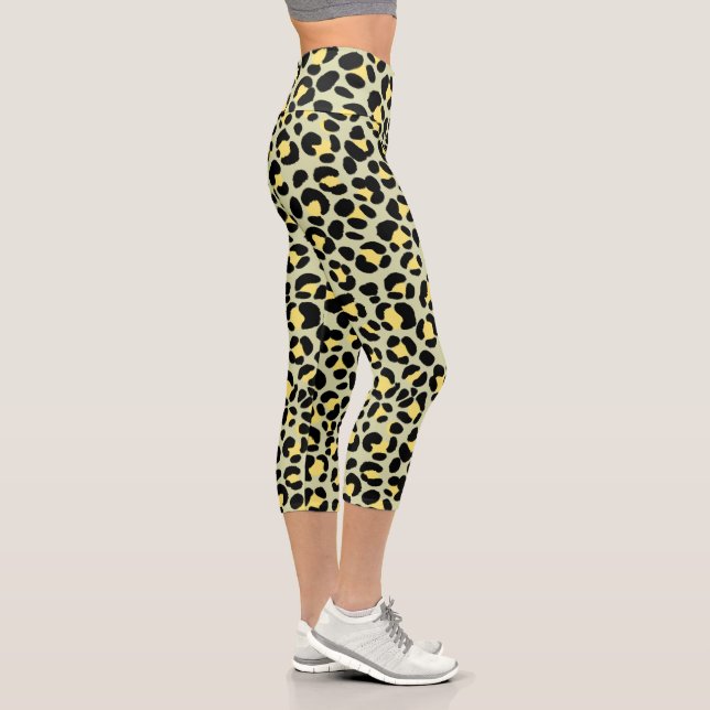 Leggings Capri Amarillo negro verde leopardo (Derecha)