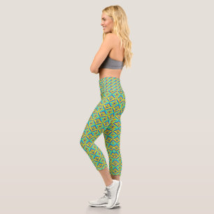 Leggings Capri Amarillo y azul