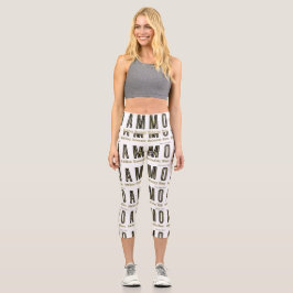 Leggings Capri Ammo Apparel EE.UU. Acrónimo de mujer