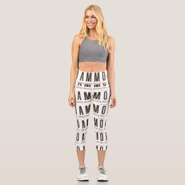 Leggings Capri Ammo Apparel EE.UU. Acrónimo de mujer (Anverso)