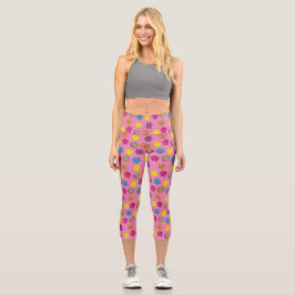 Leggings Capri Amor por la paz y baloncesto