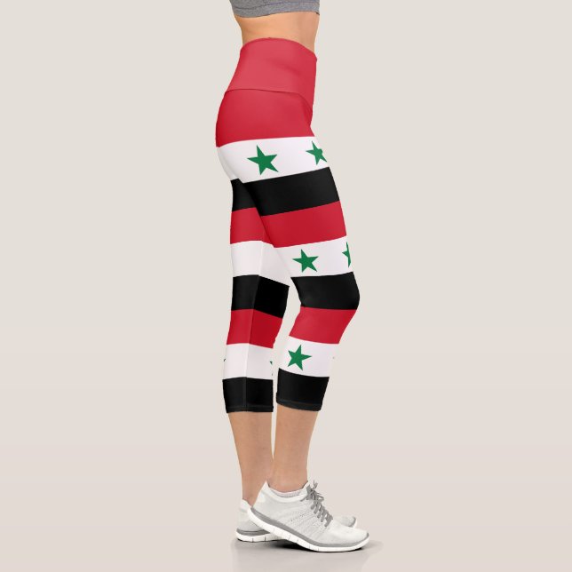 Leggings Capri Antigua bandera de Siria (Derecha)