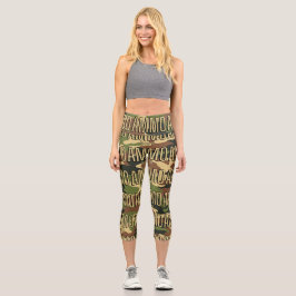 Leggings Capri Aparato AMMO clásico del ejército de impresión de 