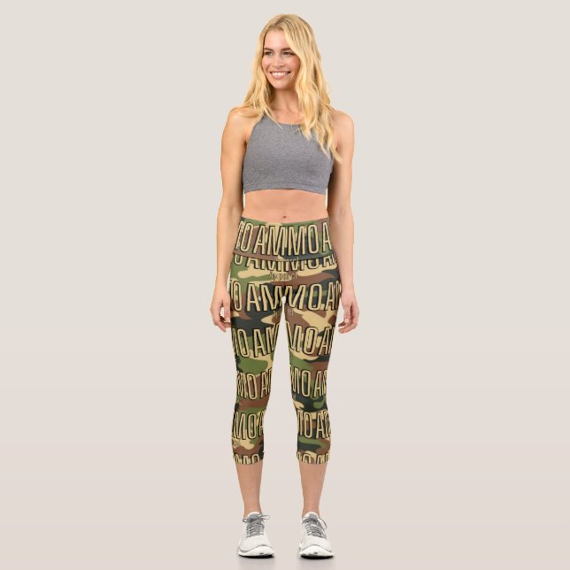 Leggings Capri Aparato AMMO clásico del ejército de impresión de  (Anverso)