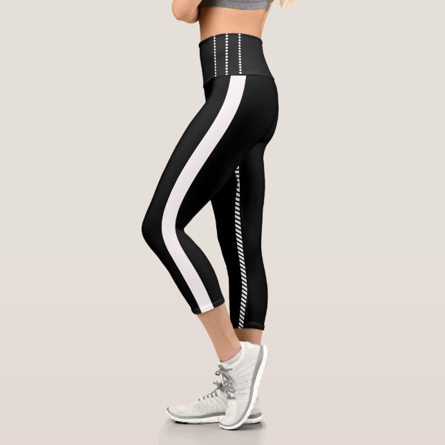 Leggings Capri Aparatos Murugi Monocromo Borde Altos Desgaste (Izquierda)