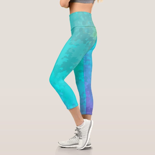 Leggings Capri Aqua Ombre  (Izquierda)