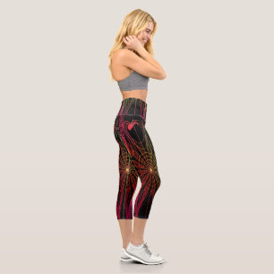 Leggings Capri Arañas y Webs Capris De Alto Despido