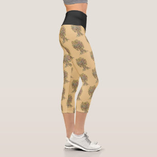 Leggings Capri Árbol De La Vida - Espirales Hojas Frutas 1