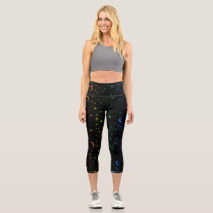 Leggings Capri arco iris de la constelación celestial de estrella