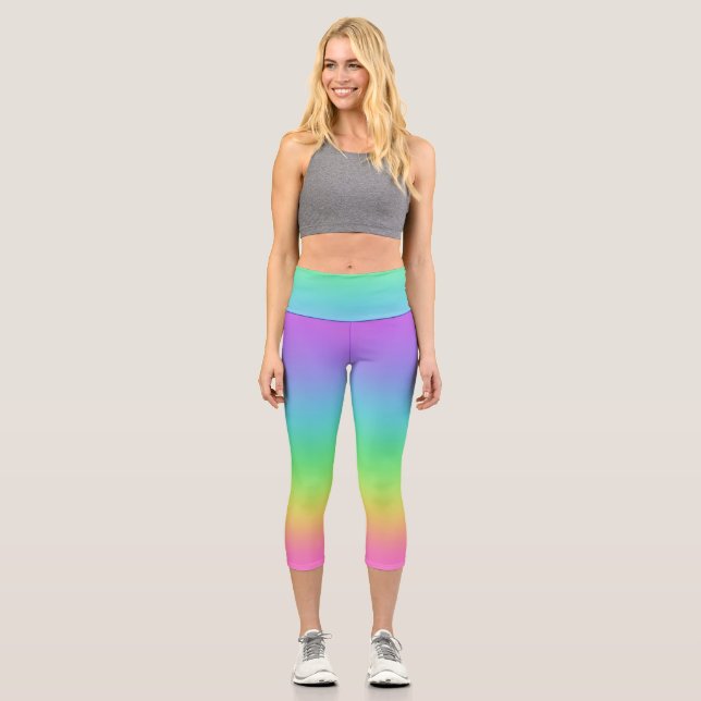 Leggings Capri Arcoiris brillante (Anverso)