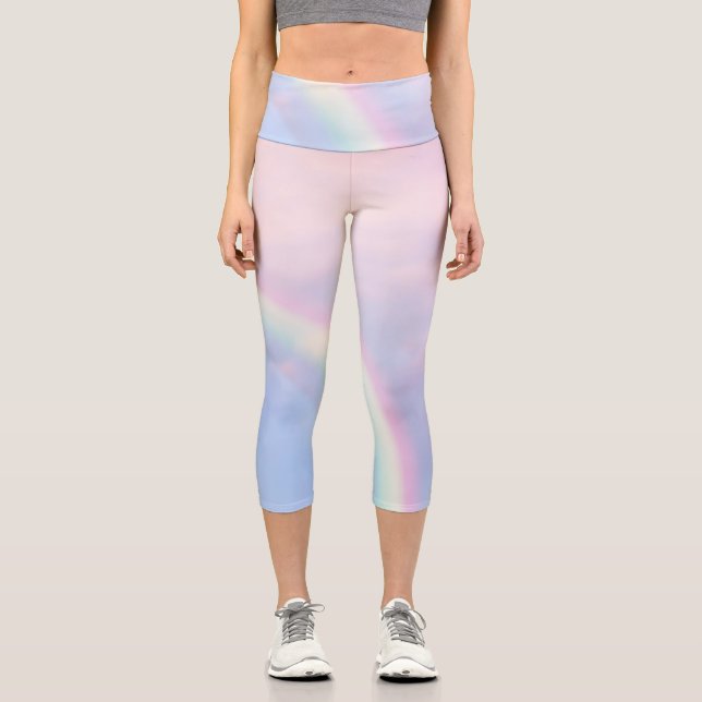Leggings Capri Arcoiris de esperanza - pastel, (Anverso)