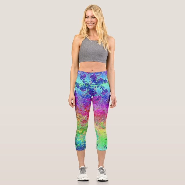 Leggings Capri Arcoíris Grungy (Anverso)