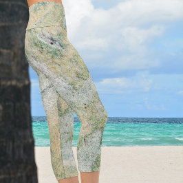 Leggings Capri Arenisca Pastel Verde Multi Color