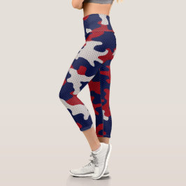Leggings Capri Arizona Desert Camo red blue red