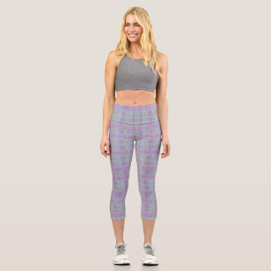 Leggings Capri Armonía de Cuadros de Lavanda