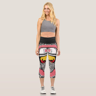 Leggings Capri Armonía gráfica: Keith Haring Bape F, inspirado en