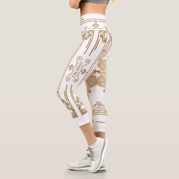 Leggings Capri Art Nouveau "alabastro"