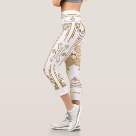 Leggings Capri Art Nouveau "alabastro"