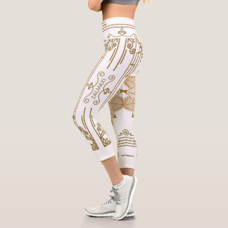 Leggings Capri Art Nouveau "alabastro"